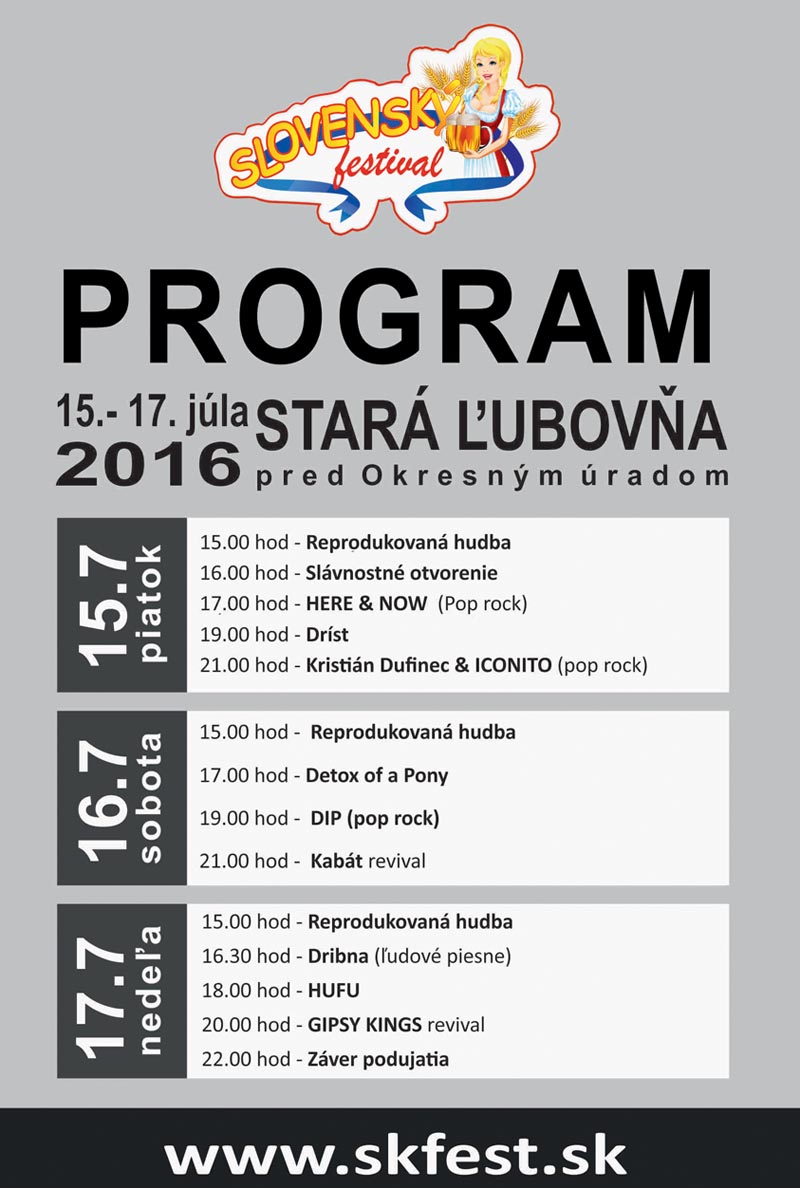 7-15-2016_Pivný festival v SL, program
